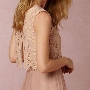 BHLDN Jenny Yoo Cleo Top in Blush